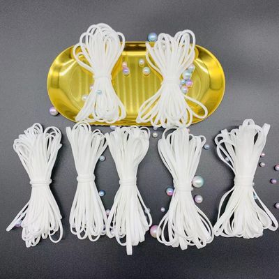 ماسک جراحی حلقه‌های الاستیک گوش برای ماسک صورت باند الاستیک حلقه سفید گوش 3 میلی‌متری