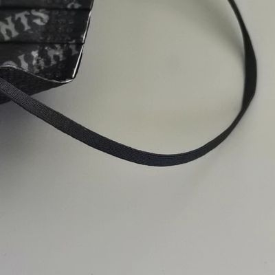 لوازم جانبی ماسک صورت بند الاستیک حلقه گوش مشکی 3 میلی متری 3.5 میلی متری 4 میلی متری