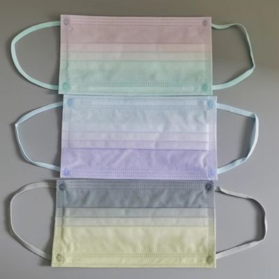 ماسک صورت یکبار مصرف سه لایه حلقه گوش الاستیک رنگارنگ 3.5 میلی متر 5 میلی متر